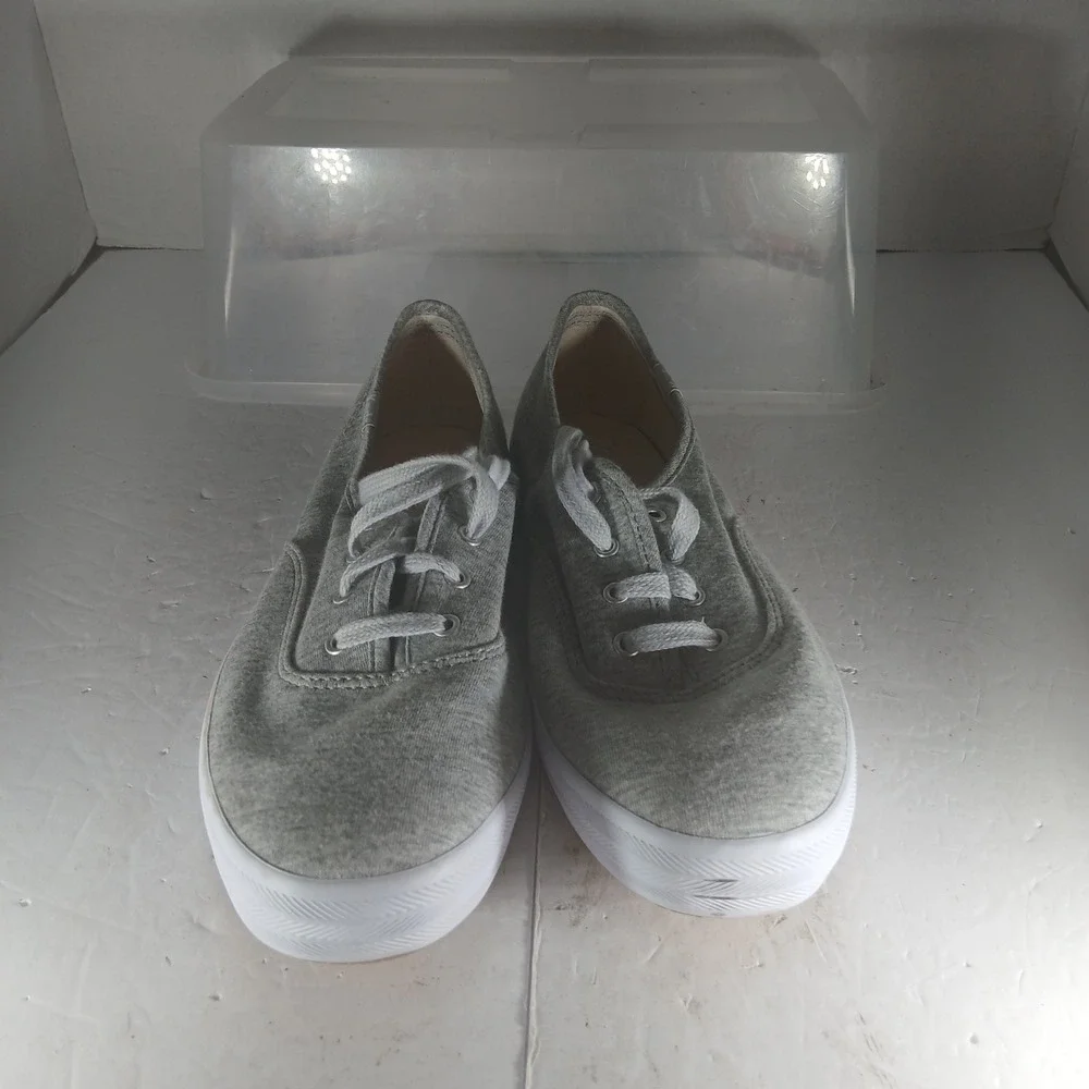 Keds Champion Jersey Sneakers 9 Grey Low Top Lace Up Dream Foam WF61526